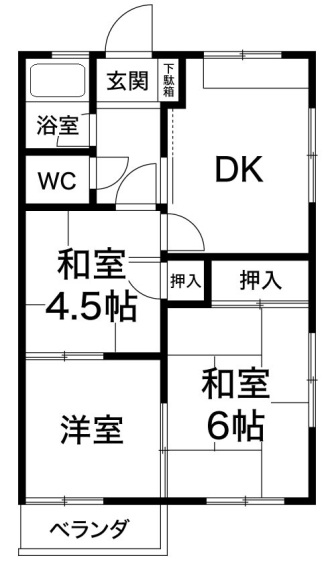 ケイアンドエスマンション白川台　神戸市須磨区白川台1丁目　賃貸マンションの図面