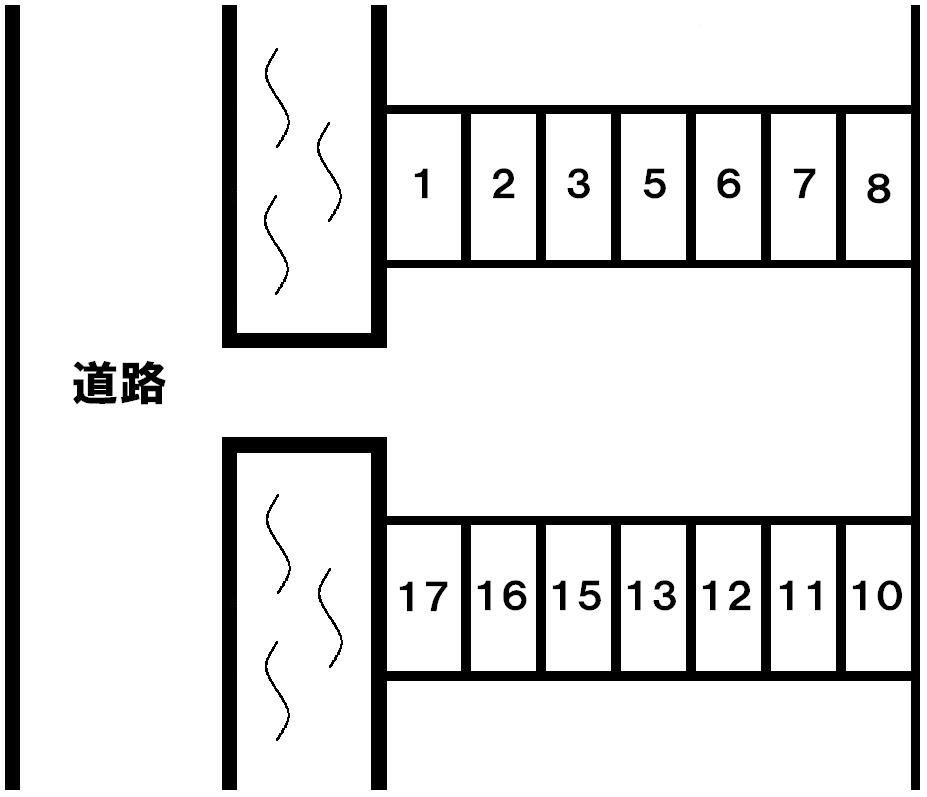 西宮市新甲陽町　月極駐車場の図面