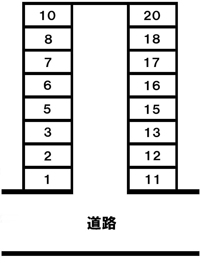 神戸市須磨区南落合1丁目　月極駐車場の図面