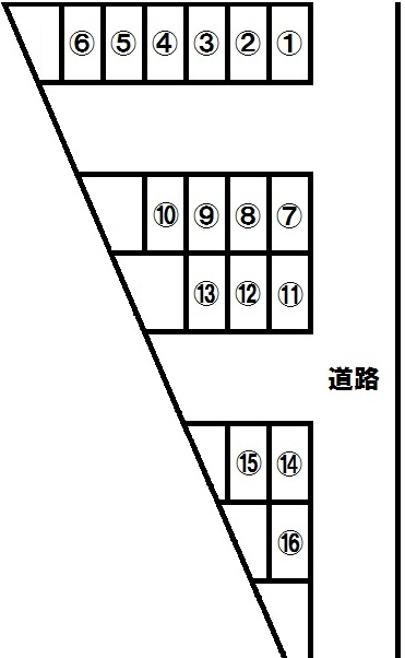 神戸市須磨区東白川台5丁目　月極駐車場の図面