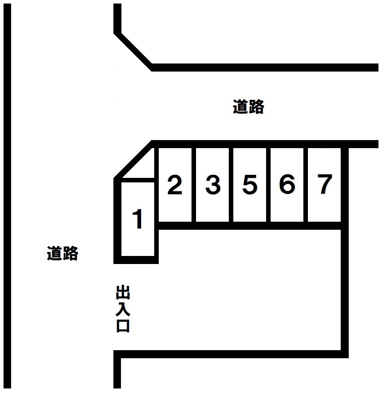 神戸市須磨区東白川台2丁目　月極駐車場の図面