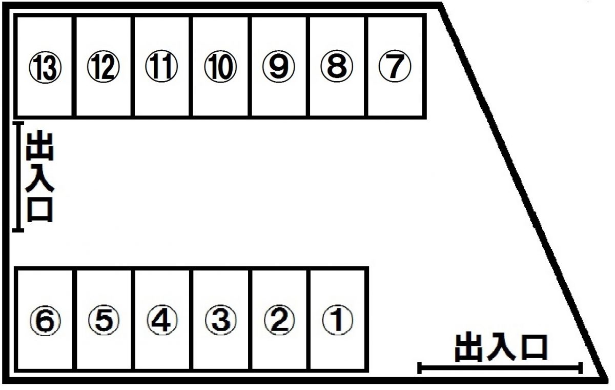 神戸市須磨区東白川台5丁目　月極駐車場の図面