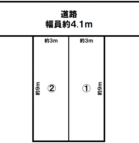 神戸市須磨区東白川台5丁目　月極駐車場の図面
