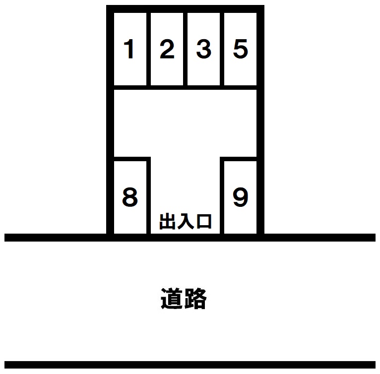 神戸市兵庫区菊水町10丁目　月極駐車場　屋根付きの図面