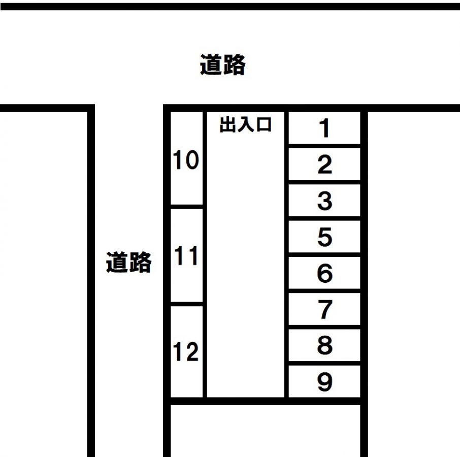 神戸市須磨区常磐町1丁目　月極駐車場の図面