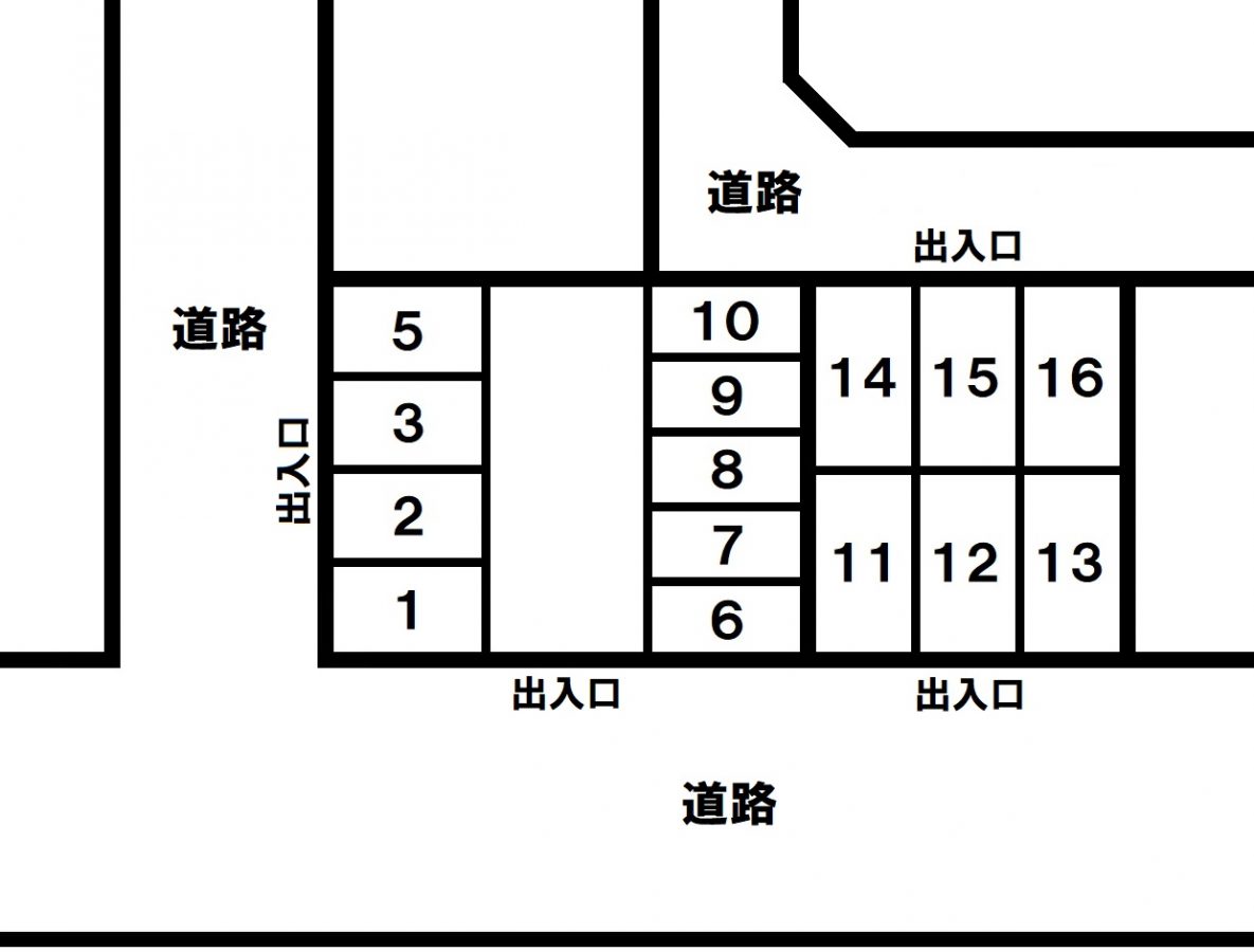 神戸市須磨区常磐町1丁目　月極駐車場の図面