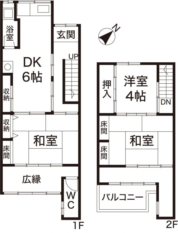 神戸市長田区蓮宮通6丁目　貸家（連棟住宅）の図面