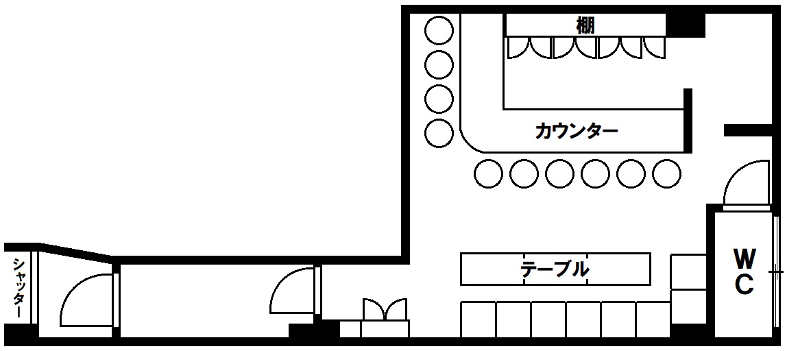 貸店舗（居抜き）　本郷ビル　神戸市須磨区白川台2丁目の図面