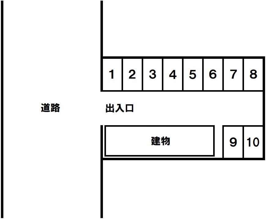 神戸市須磨区白川台5丁目　月極駐車場の図面