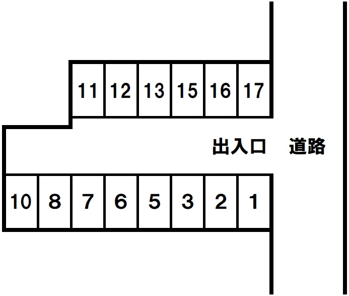 神戸市須磨区白川台4丁目　月極駐車場の図面
