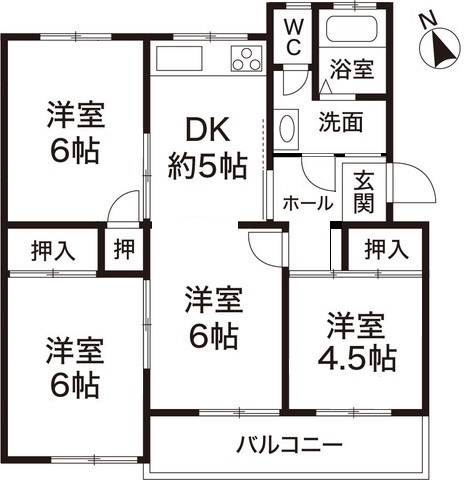 高倉台4団地22号棟　690万円(税込)の図面