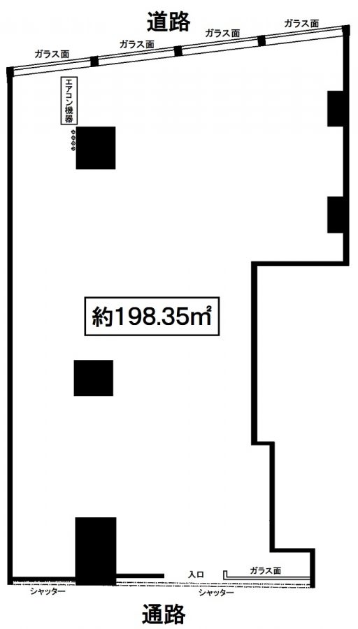 センタープラザ東館2階部分　賃料月額70万円＋消費税の図面