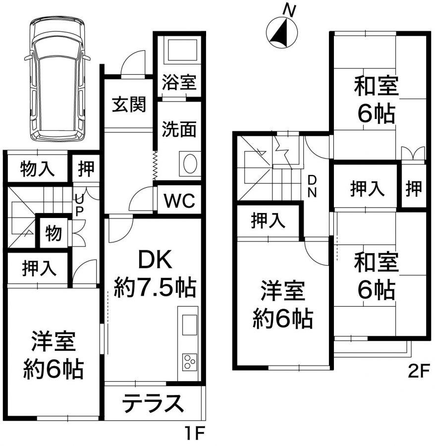 神戸市須磨区菅の台1丁目　中古テラスハウスの図面