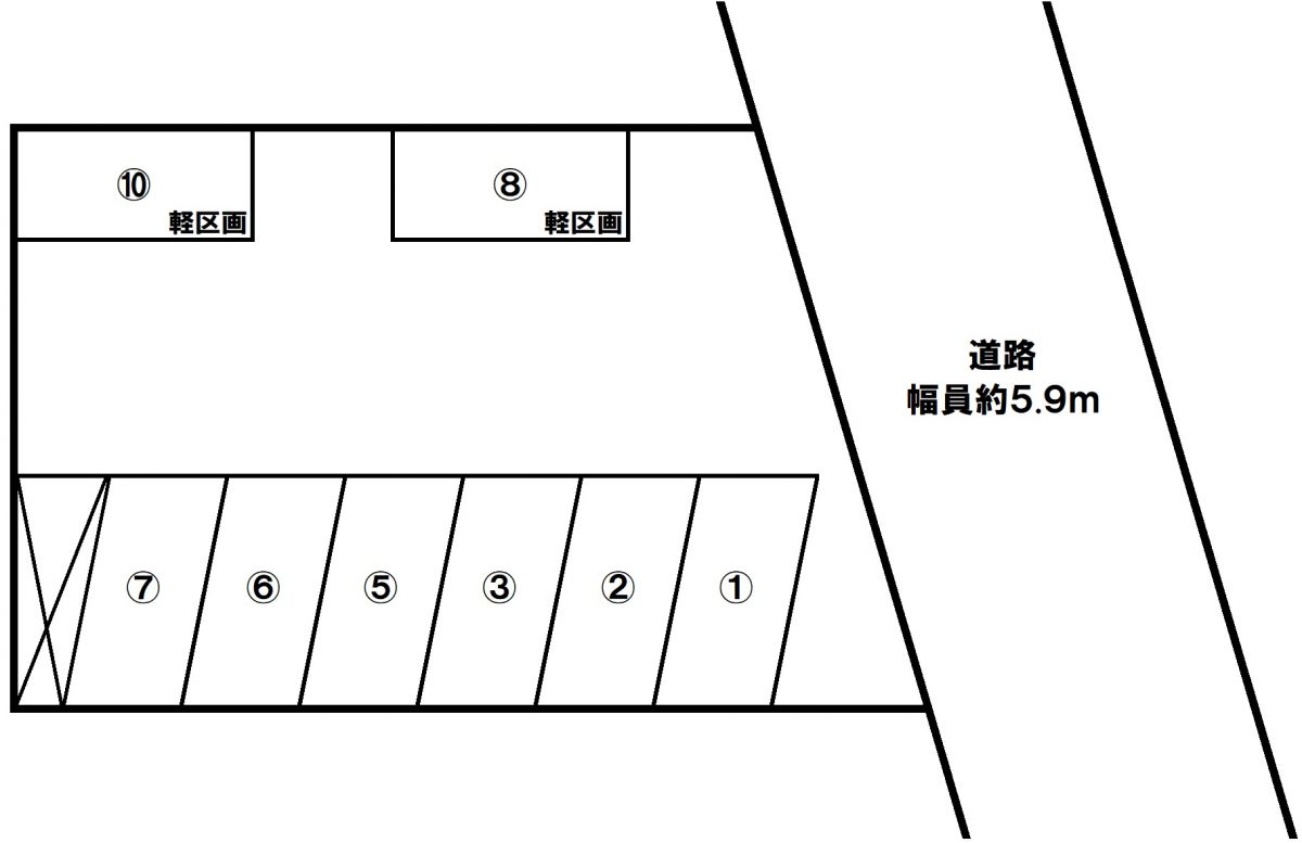 神戸市須磨区竜が台7丁目　月極駐車場の図面