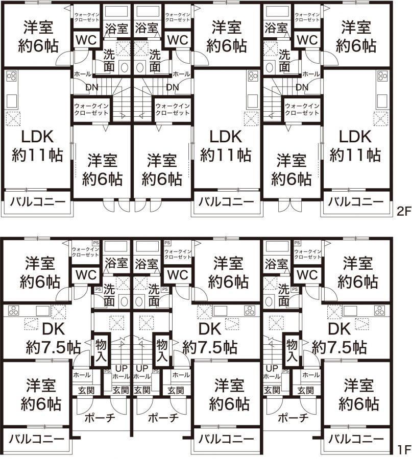 収益アパート　岡山県赤磐市桜が丘東1丁目　ラ・コリーヌの図面