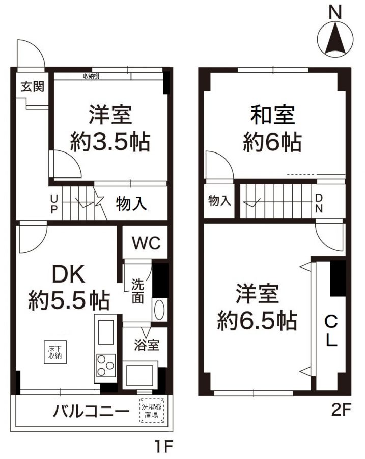 高丸ビルA棟1.2階部分　380万円の図面