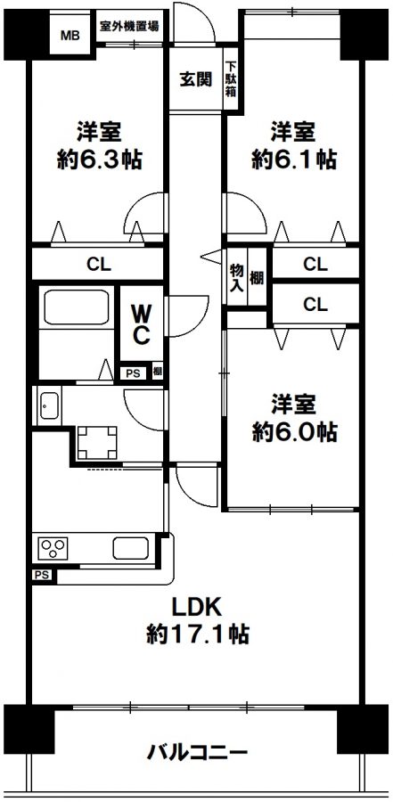 ヴィル・ド・ヴァン西神南2番館　神戸市西区井吹台西町1丁目の図面