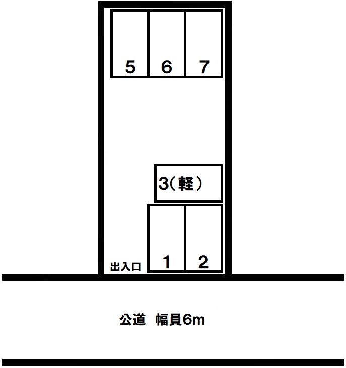神戸市須磨区南落合3丁目　月極駐車場の図面