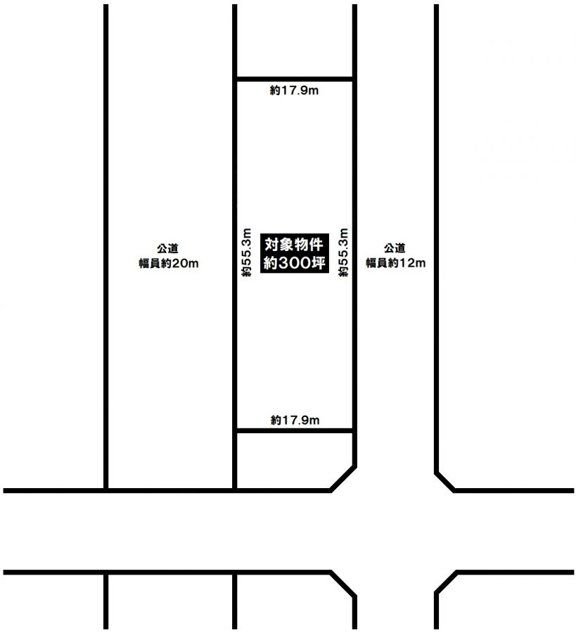 売土地　神戸市須磨区白川台3丁目　ロードサイド物件の図面
