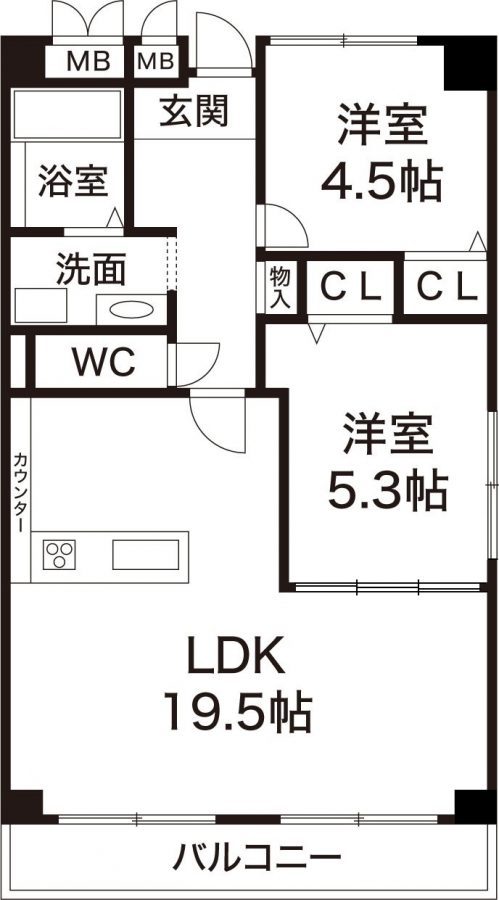 分譲貸しマンション　パークヴィラ白川台　リノベーション物件の図面