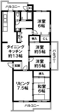 中落合第2住宅493号棟　1,000万円　神戸市須磨区中落合4丁目の図面