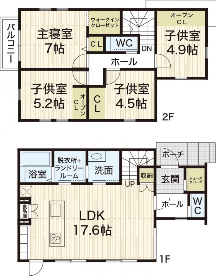 神戸市須磨区北落合4丁目　新築戸建　2号地の図面