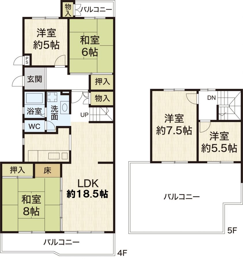 分譲貸マンション　中落合第二住宅　神戸市須磨区中落合4丁目　の図面