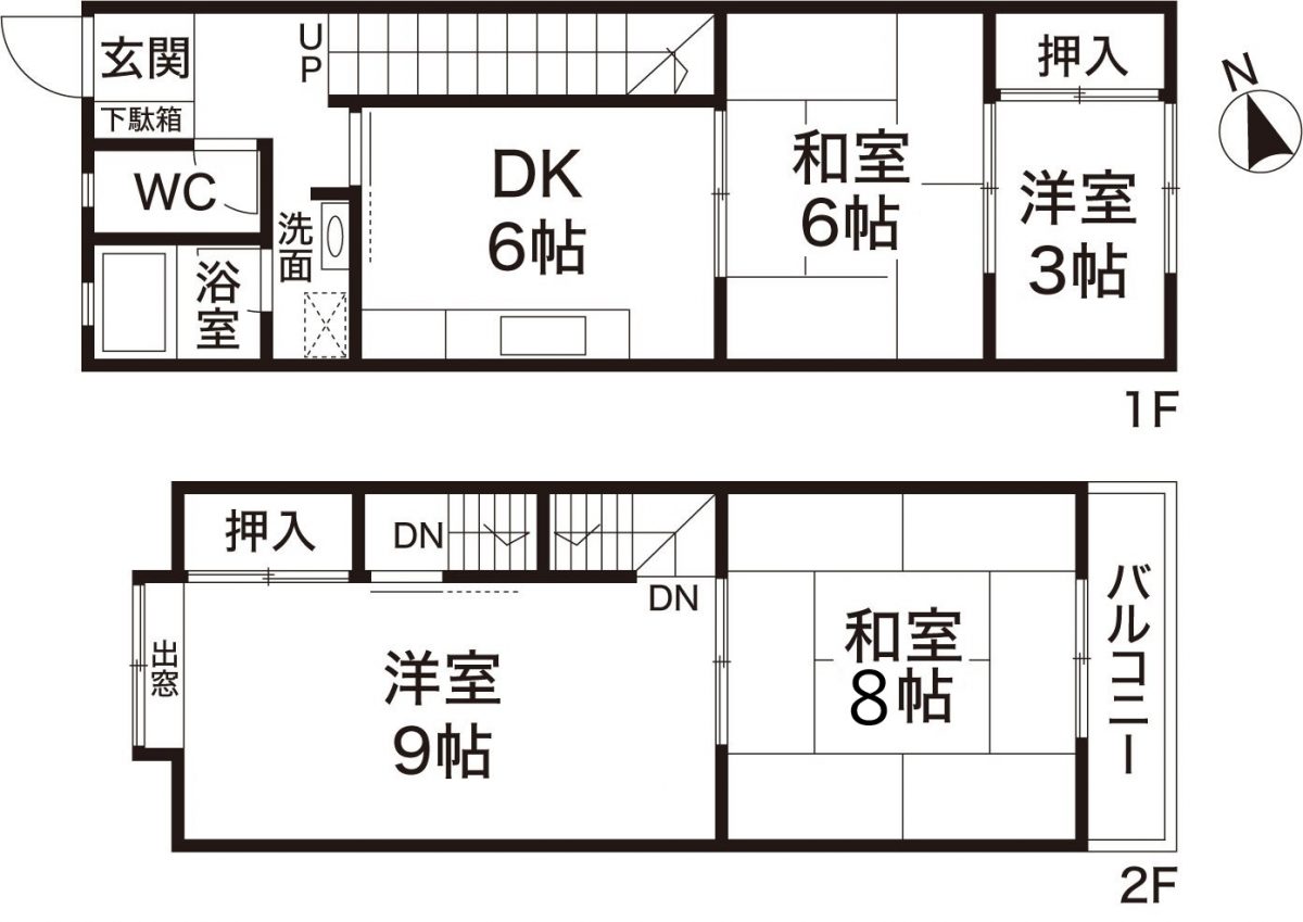 グリーンハイツ大日丘　月額賃料48,000円の図面