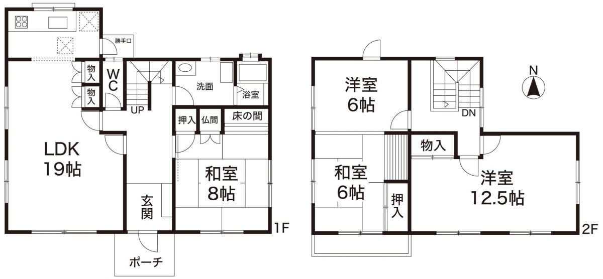 神戸市須磨区東白川台4丁目　中古戸建　駐車場2台の図面