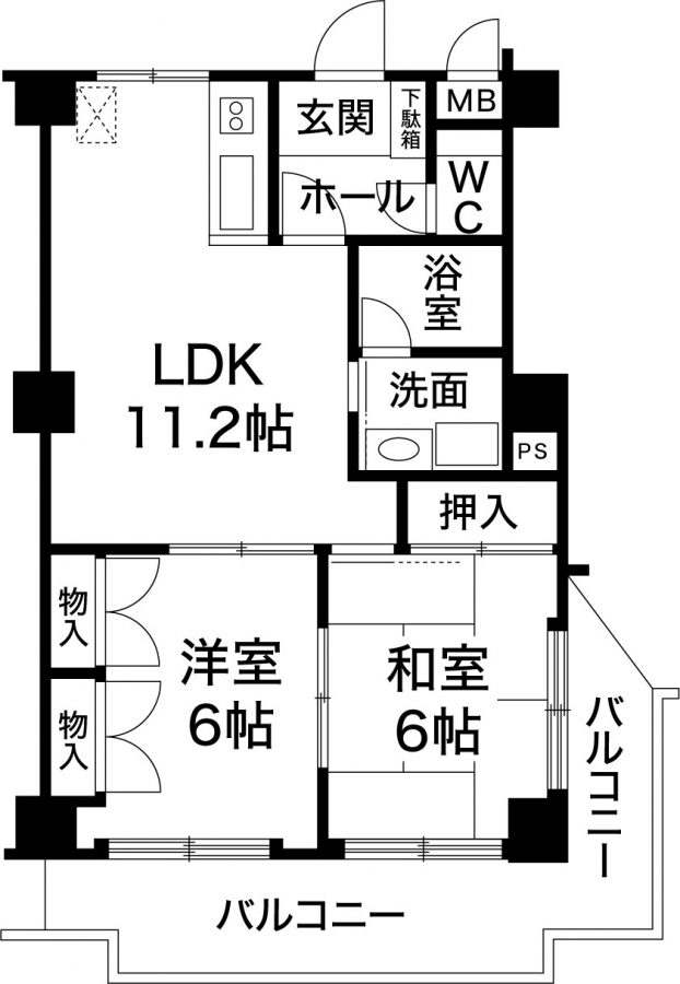グランドシャトー明石　明石市山下町　オーナーチェンジ物件の図面