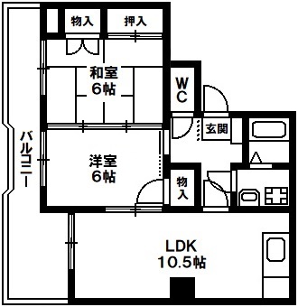 賃貸マンション 白川台ステイツ 神戸市須磨区白川台6丁目の図面