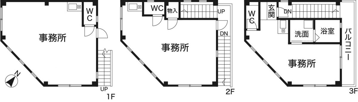 一棟貸店舗・事務所　神戸市長田区細田町4丁目　JR線「新長田」駅の図面