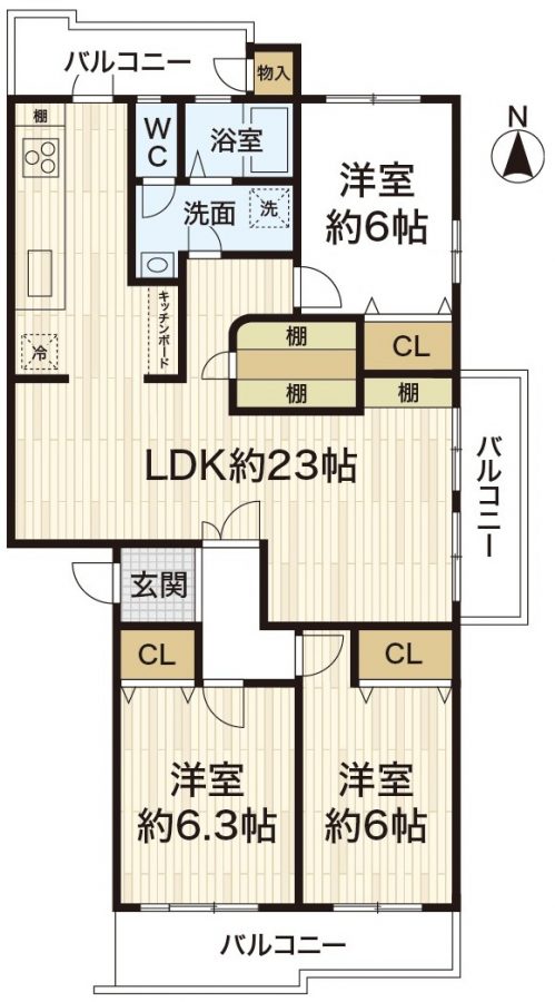 中落合第2住宅493号棟　1,980万円（税込）　の図面