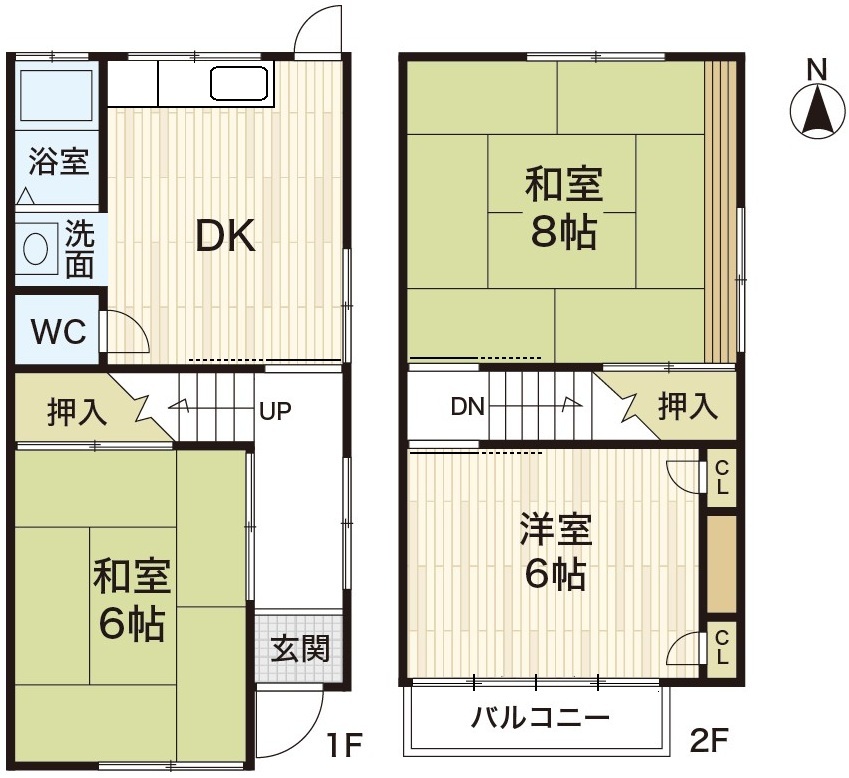 長田区花山町2丁目貸家　ペット飼育相談可能の図面
